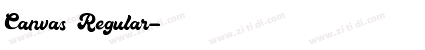 Canvas Regular字体转换
